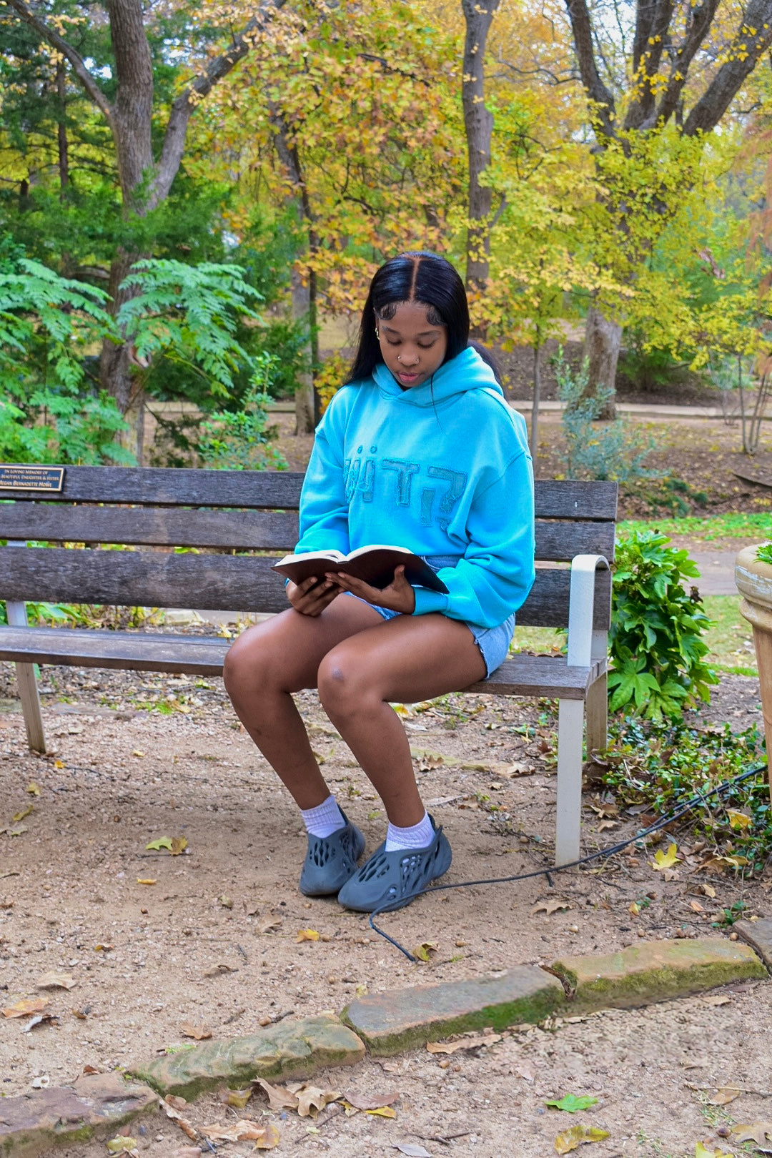 Baby Blue 'Hebrew Saint' Hoodie