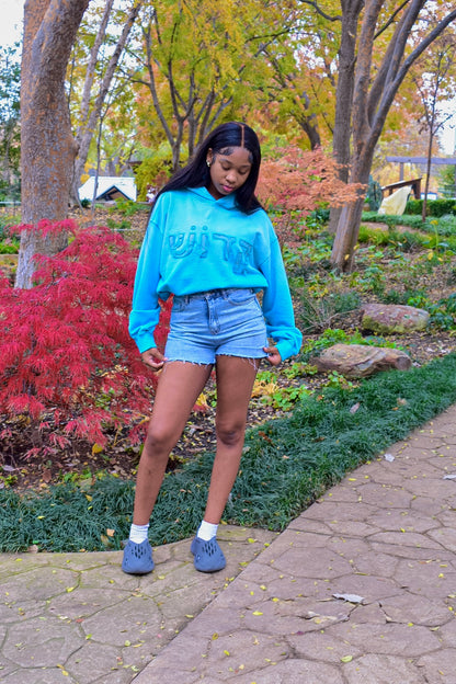 Baby Blue 'Hebrew Saint' Hoodie