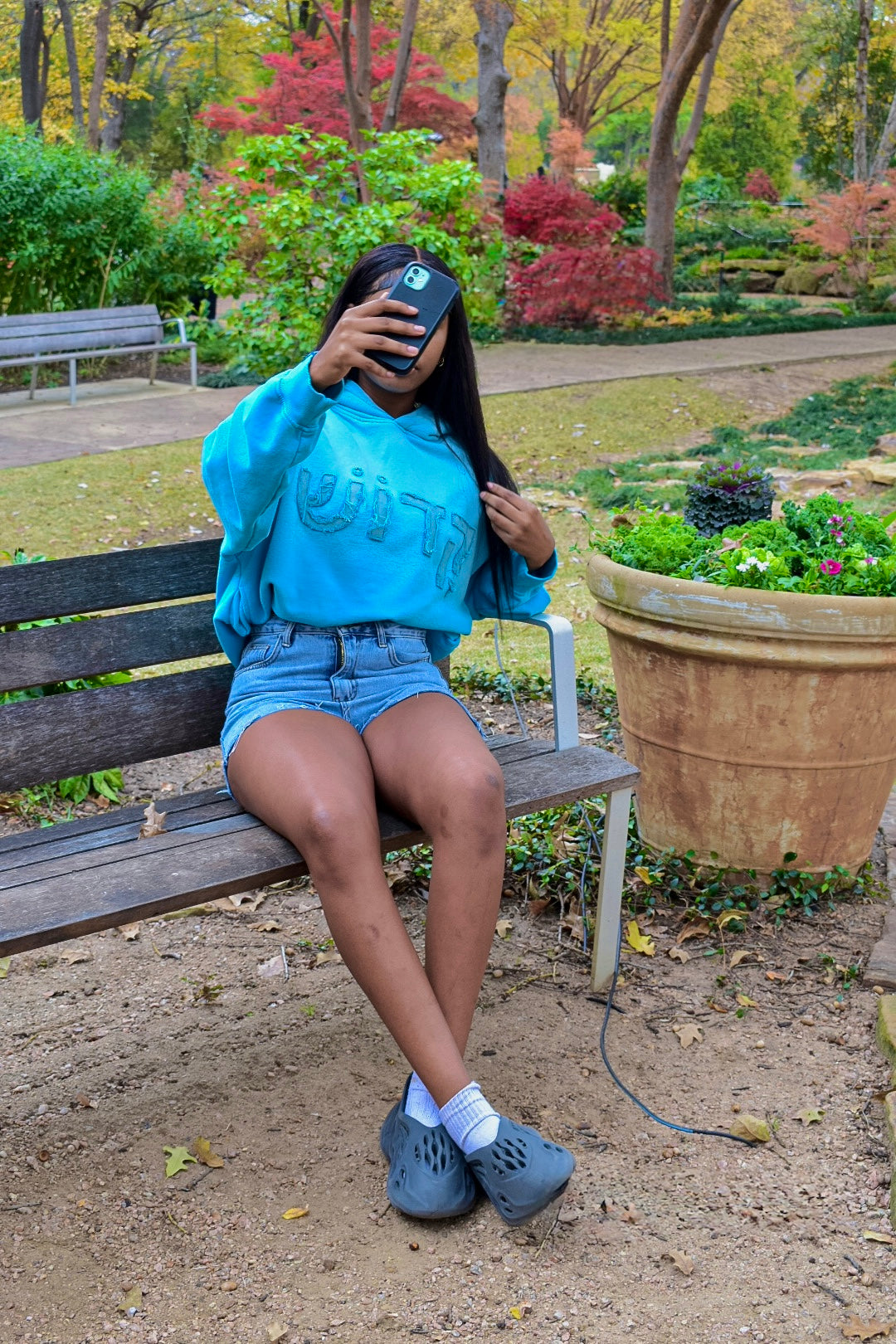 Baby Blue 'Hebrew Saint' Hoodie