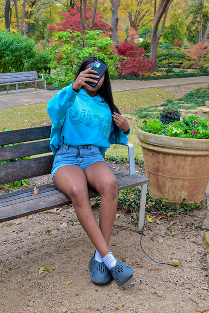 Baby Blue 'Hebrew Saint' Hoodie