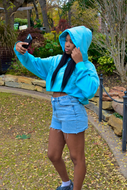 Baby Blue 'Hebrew Saint' Hoodie