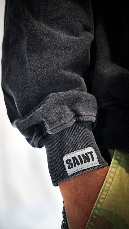 Ash Black 'Hebrew Saint' Hoodie