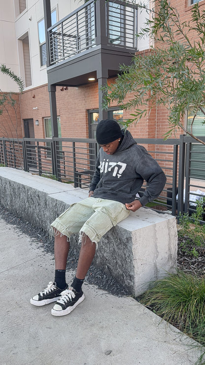 Ash Black 'Hebrew Saint' Hoodie