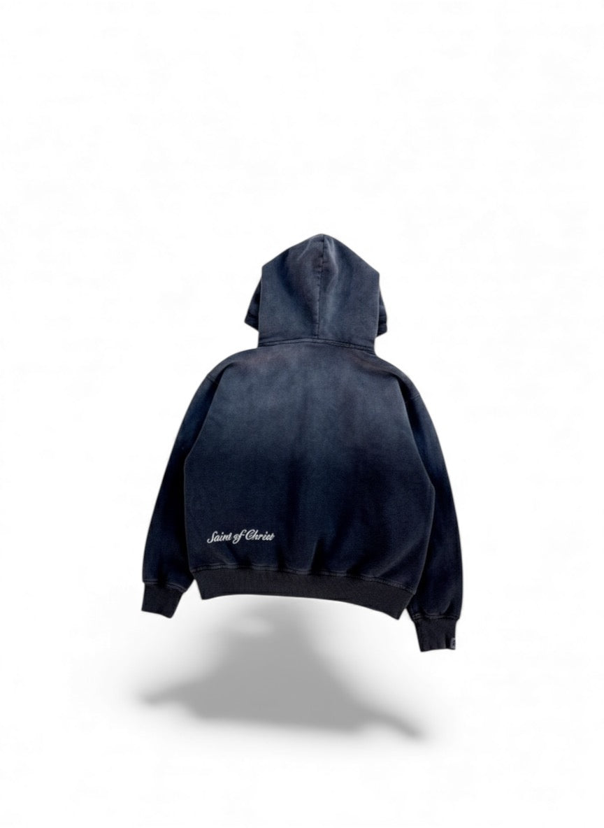 Ash Black 'Hebrew Saint' Hoodie