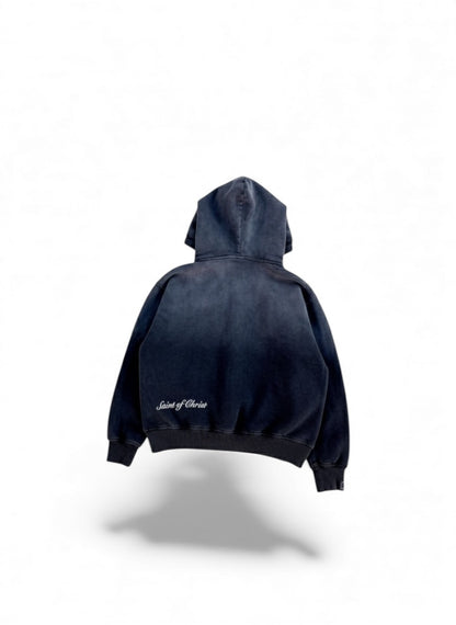 Ash Black 'Hebrew Saint' Hoodie